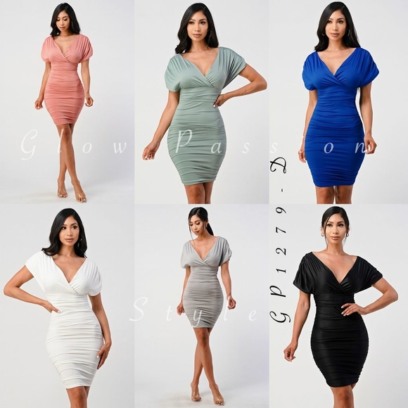 Scrunched off-the-shoulder dress - Picture 6 of 7